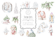 Snowy Season Bundle, an Illustration by Anastasiya Klempach (Thumbnail 2 of 10)