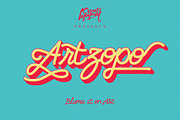 Artzopo Font, a Script Font by Kreasi Malam (Thumbnail 1 of 7)