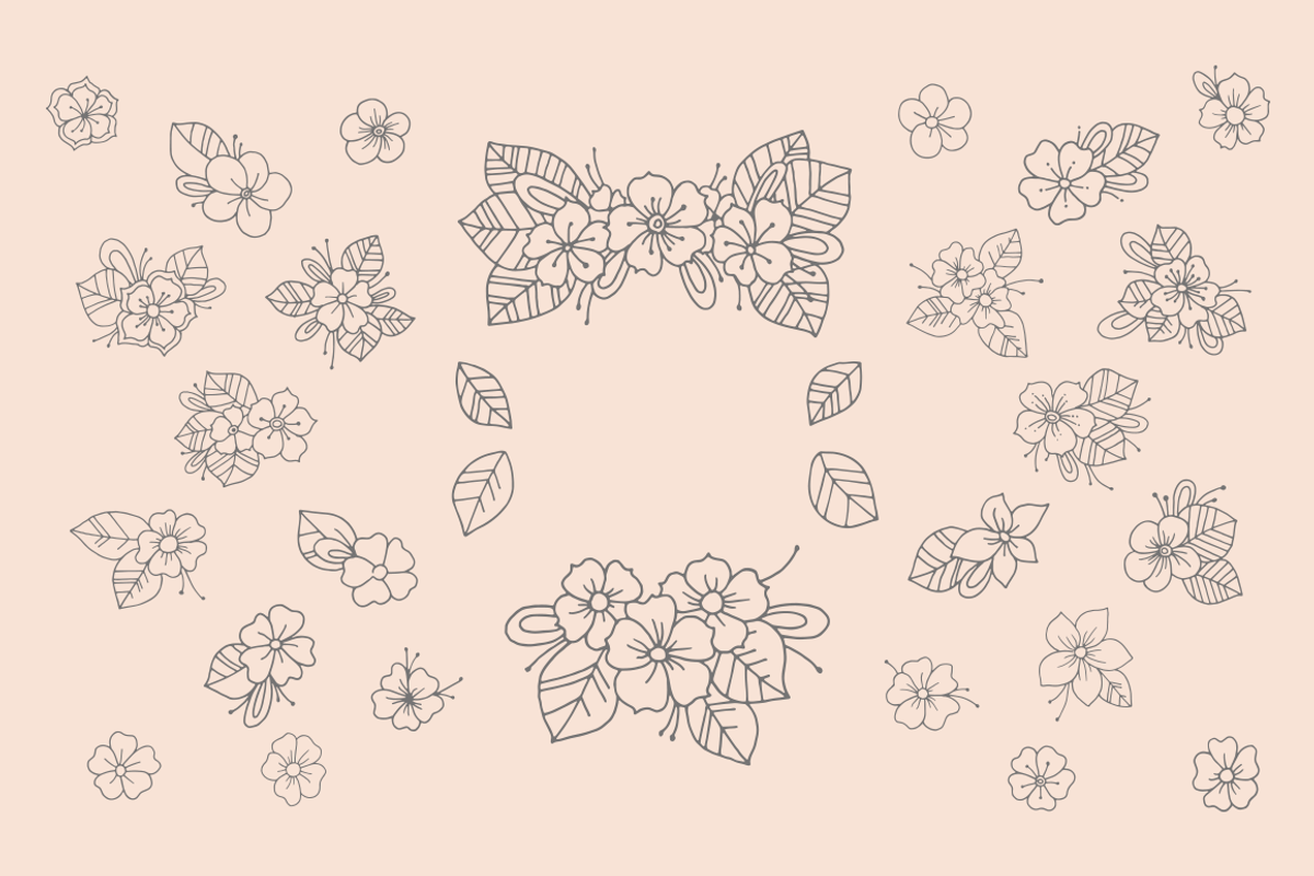 30 Hand Drawn Floral Elements, a Decorative Illustration by By Kerri Ann (Photo 2 of 6)