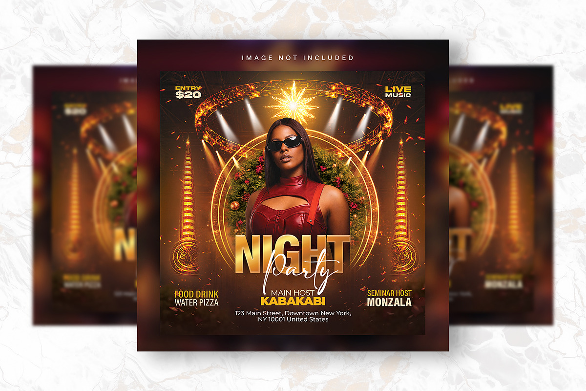 Night Party Flyer Design Template, a Flyer Template by Shajib Shikder (Photo 2 of 2)