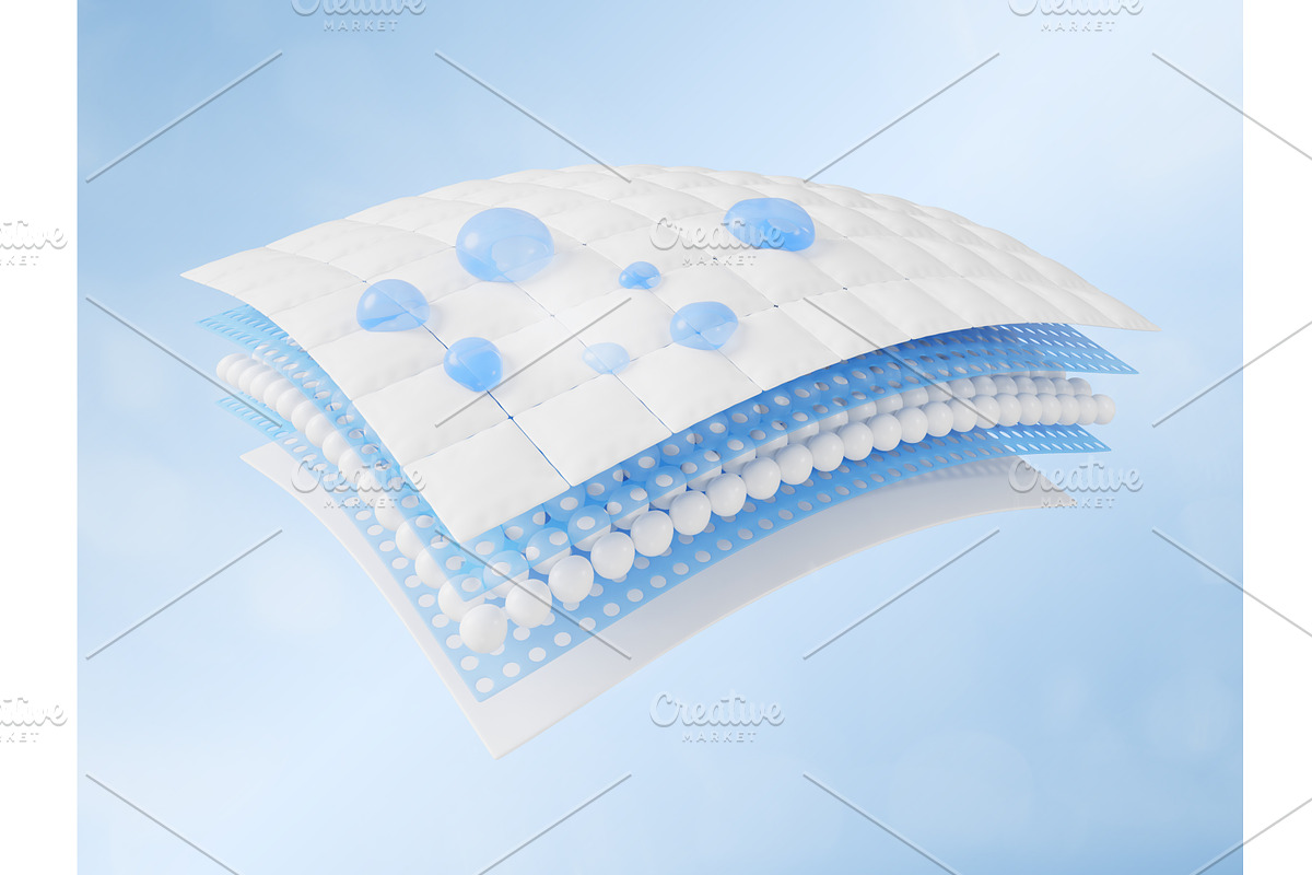 Waterproof fabric 3d icon, water, a Textures & Material 3D Model by Marozhkastudio
