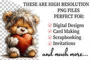 Valentine Teddy Bear Clipart, an Illustration by Daily.Designs (Thumbnail 2 of 8)
