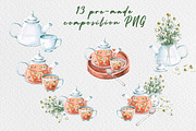 Chamomile watercolor clip art, a Decorative Illustration by SvetLana (Thumbnail 5 of 13)
