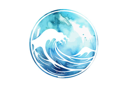 Logo sea abstraction. Hello summer, an Illustration by Nenahliadava Design