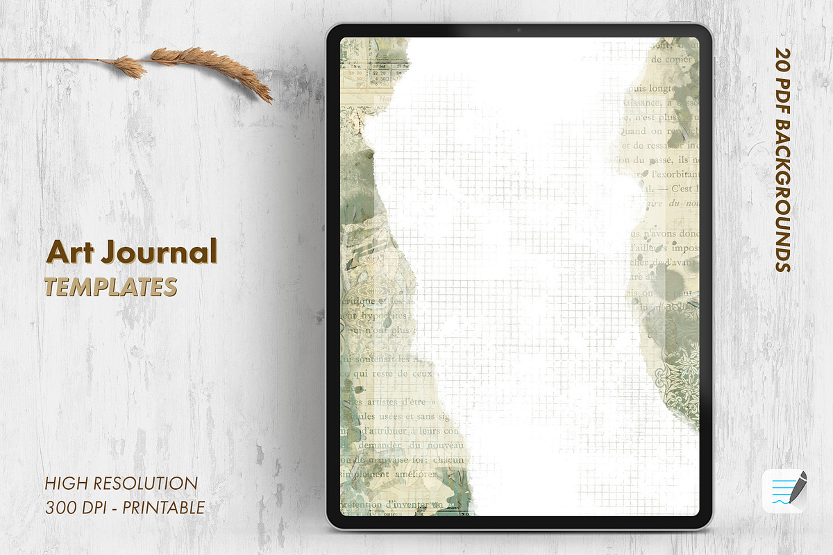 Art Journal Templates, a Stationery Template by LuOtero (Photo 1 of 7)