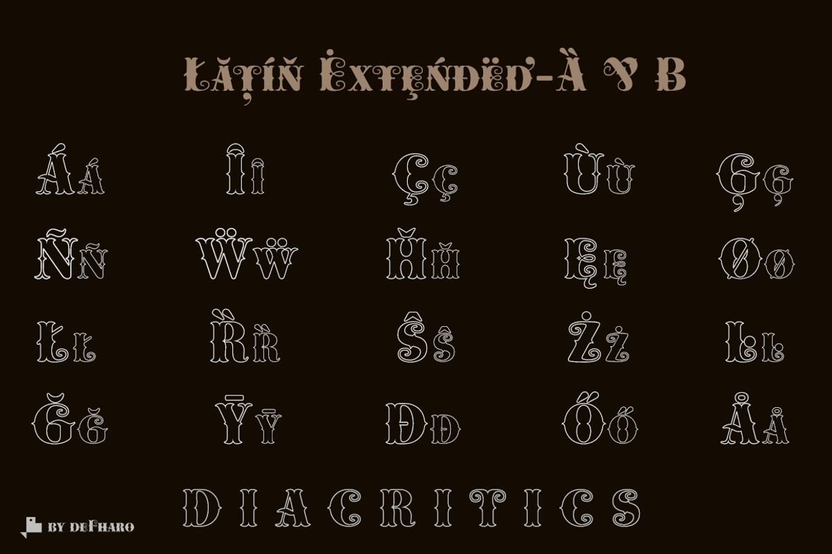 Cowboy Tuscan & Layered -3 fonts- preview 5