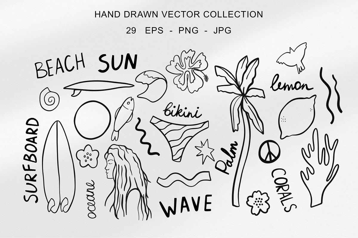 Summer Vibes Vector Collection, a Sport Illustration by MilanaDesignShop (Photo 2 of 4)