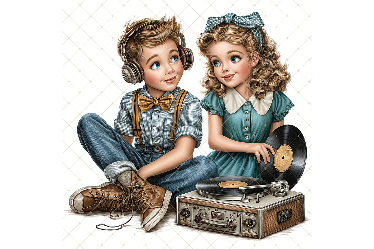 Record Playing Clipart JPG, a Person Illustration by Memories By Lea (Photo 12 of 17)