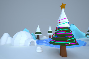 Low Poly Christmas Igloo