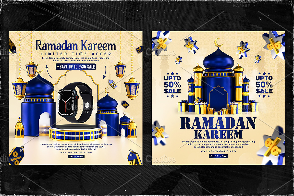 Ramadan Kareem Sale Instagram Posts, a Templates & Theme by OnurDemircan (Photo 2 of 3)