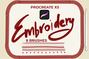 Embroidery for PROCREATE X5, a Brushes & More by Graphics Resources (Thumbnail 1 of 2)