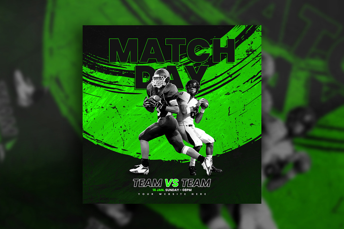 Match day social media flyers, a Social Media Template by Tanmoy Topu (Photo 9 of 11)
