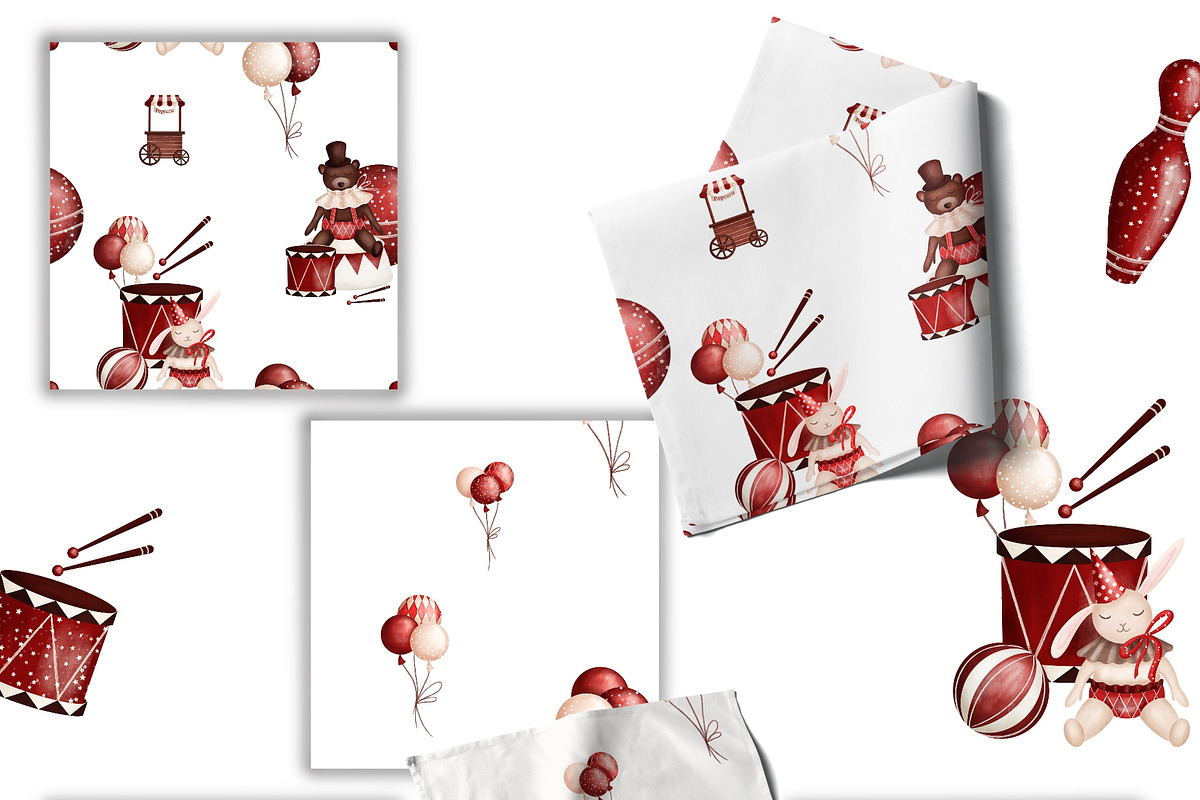 Circus- baby graphic collection, an Animal Illustration by Linerisyart (Photo 7 of 14)