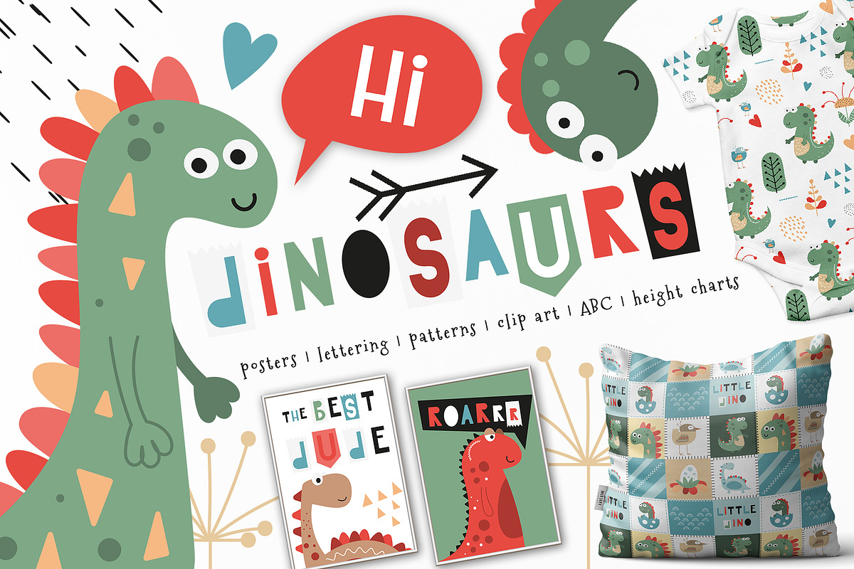 Nursery Art Dinosaurs, an Animal Illustration by Nursery Art (Photo 1 of 11)