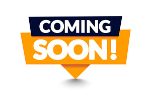 Modern Coming Soon Banner Icon, an Object Graphic by Black White Mouse Design
