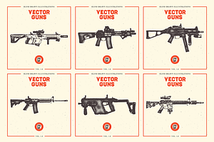 VECTOR GUNS HAND DRAWN BUNDLE 1.0