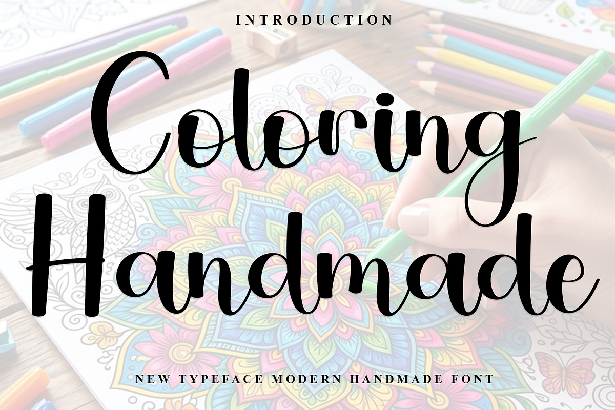 Coloring Handmade, a Handwritten Font by FreshTypeINK (Photo 1 of 7)