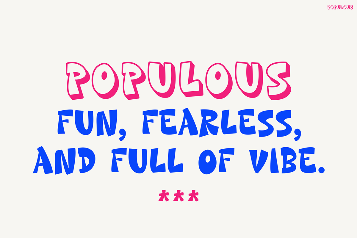 Populous, a Font by Pinisi ART (Photo 10 of 10)