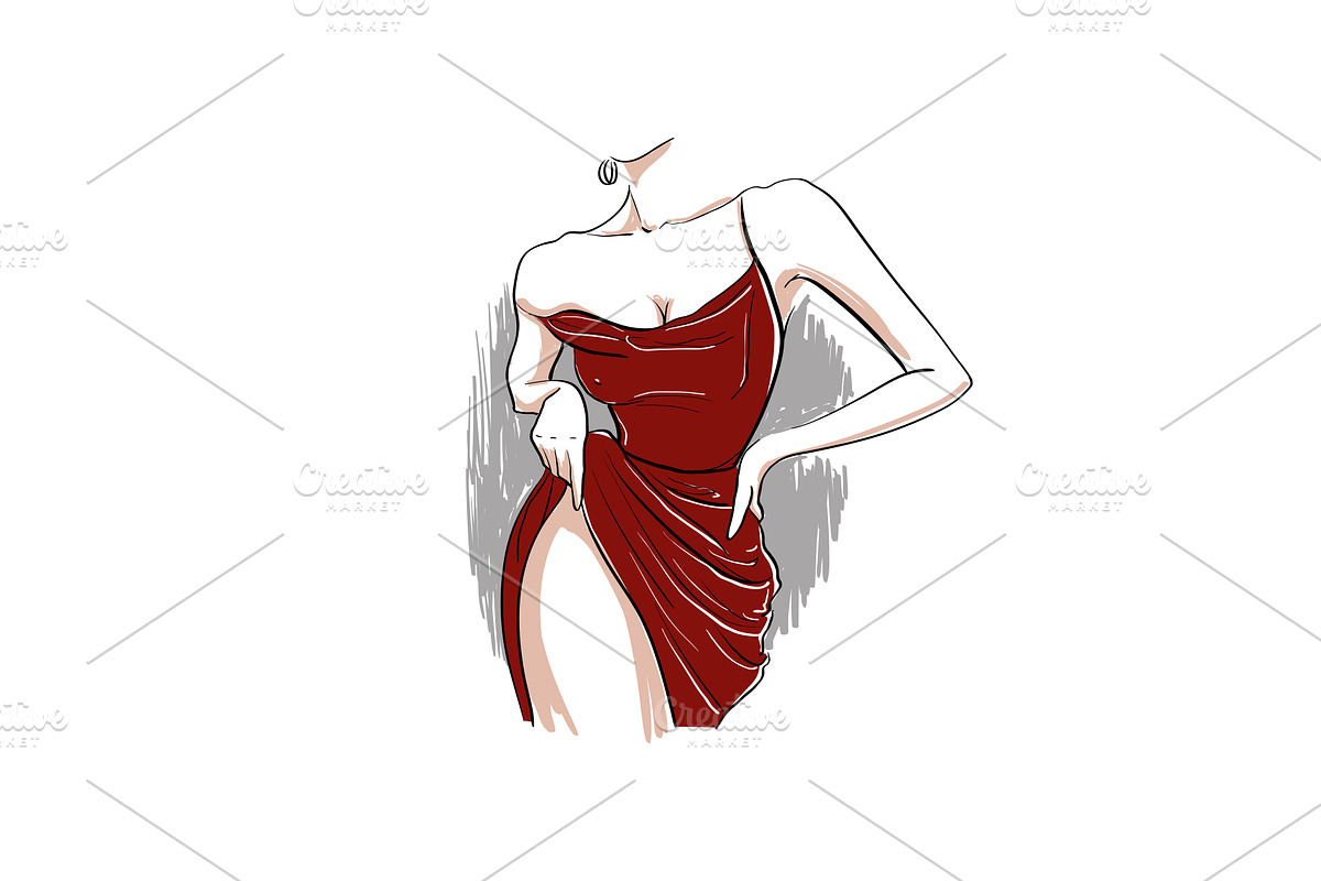 long red dress silk Crimson Velvet Mermaid Dress Teuta Matoshi