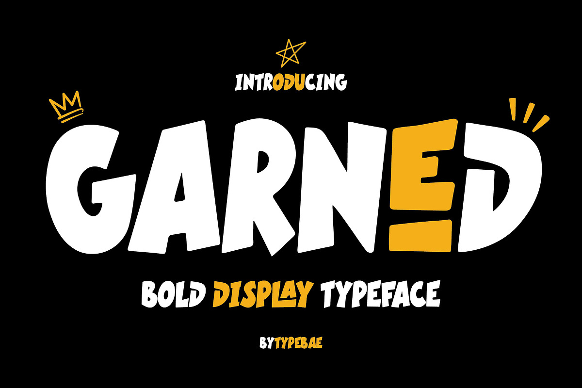 Garned - Bold Display Typeface, a Sans Serif Font by Typebae (Photo 1 of 9)