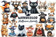 Quirky Halloween Animals Clipart, an Illustration by Dream Creation (Thumbnail 1 of 7)