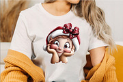 Christmas Peeking Characters Clipart, a Seasonal Illustration by SVGArt (Thumbnail 3 of 5)