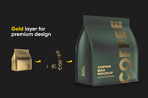 Coffee Bag Mockup. Paper