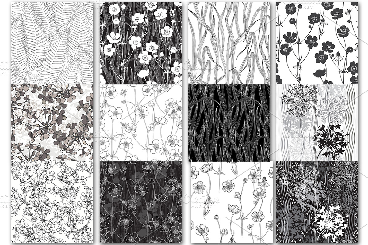 Wildherbs and flowers. Patterns., a Pattern Graphic by maritime_m (Photo 7 of 16)