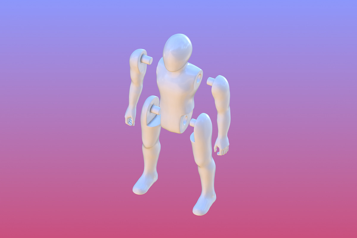 3D Retro Style Action Figure, a Characters & Person 3D Model by Jawa Station (Photo 7 of 7)