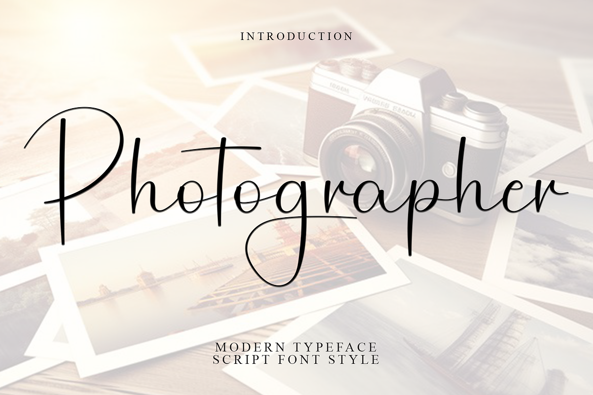 Photographer, a Handwritten Font by FreshTypeINK (Photo 1 of 9)