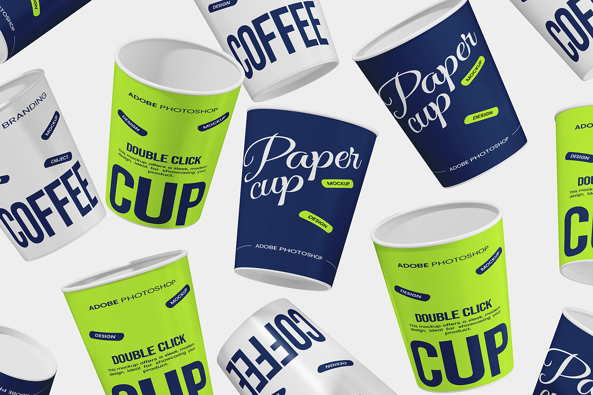 Paper Cup Mockup, a Cups & Container Mockup by Unerispace (Photo 2 of 4)