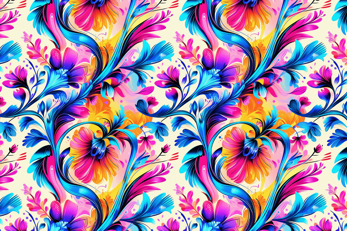Dreamy Neon Floral Patterns, a Pattern Graphic by Art Sproot (Photo 6 of 7)