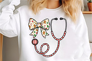 Christmas Nurse Bow Png, an Illustration by Libby Wishes (Thumbnail 2 of 6)