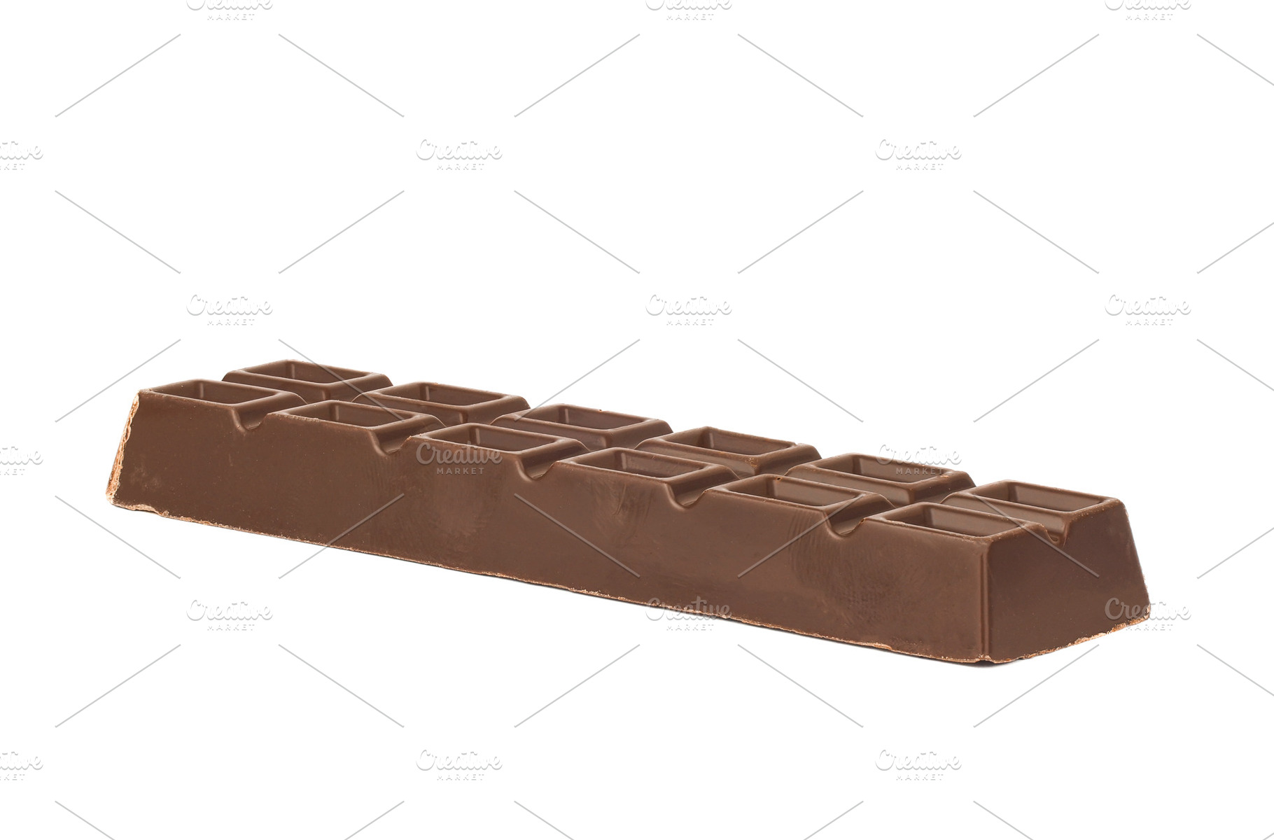 Chocolate bar isolated on white back, a Food & Drink Photo by AlexBush
