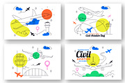 8 International Civil Aviation Day, a Transportation Illustration by denayunebgt (Thumbnail 3 of 3)