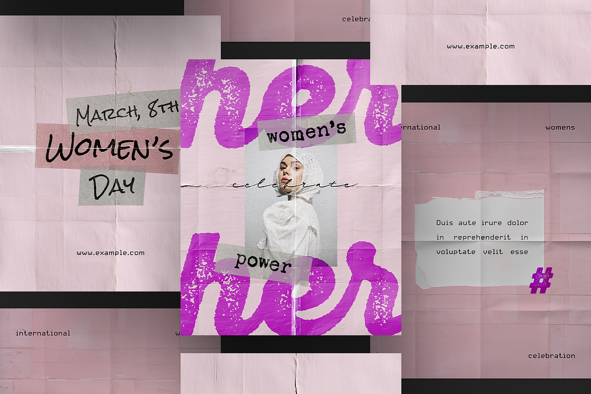 Modern Women’s Day Instagram Posts, a Social Media Template by Filip Studio (Photo 1 of 7)