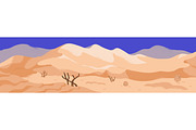 Hot desert with sand dunes landscape, a Seasonal Illustration by Good Studio (Thumbnail 3 of 3)