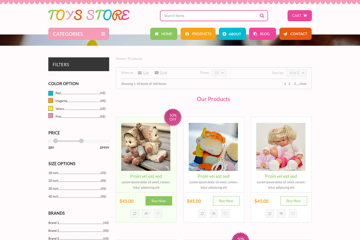 Toy Store PSD Website Template, a Websites & App Template by WebbyTemplates (Photo 5 of 17)