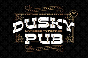 Dusky Pub - Font, Mockup, Label!, a Slab Serif Font by Gleb Guralnyk (Thumbnail 6 of 7)