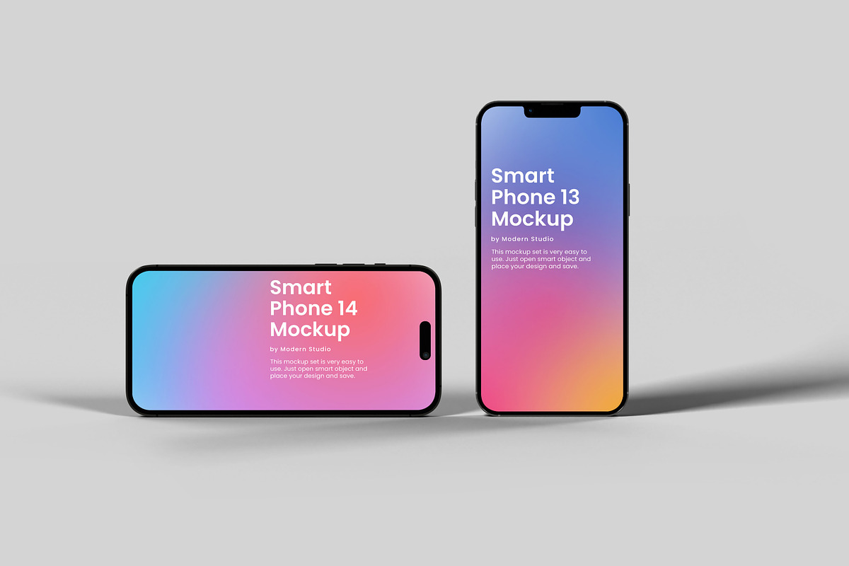 iPhone 13 Pro and 14 Pro Mockup, an iPhone Mockup by Modern Studio (Photo 14 of 14)