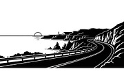 Coastal Curved Roadscape Bundle, a Graphic by musafir_fashion (Thumbnail 2 of 14)