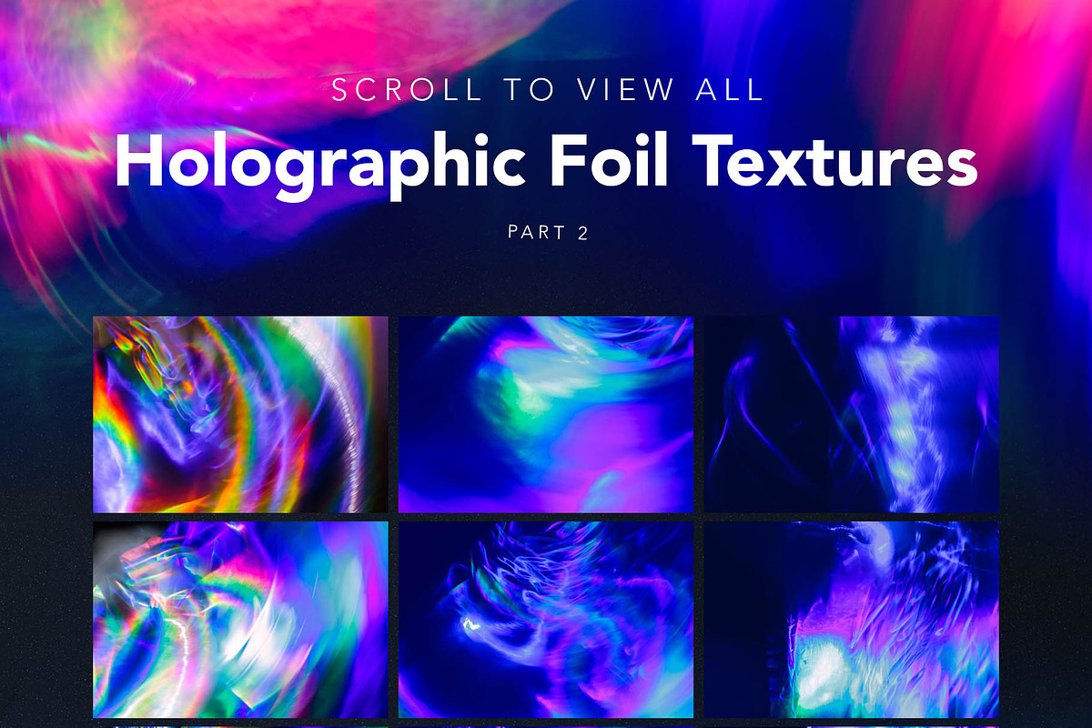 Holo Foil - Holographic Textures, a Texture Graphic by Fox & Bear (Photo 3 of 6)