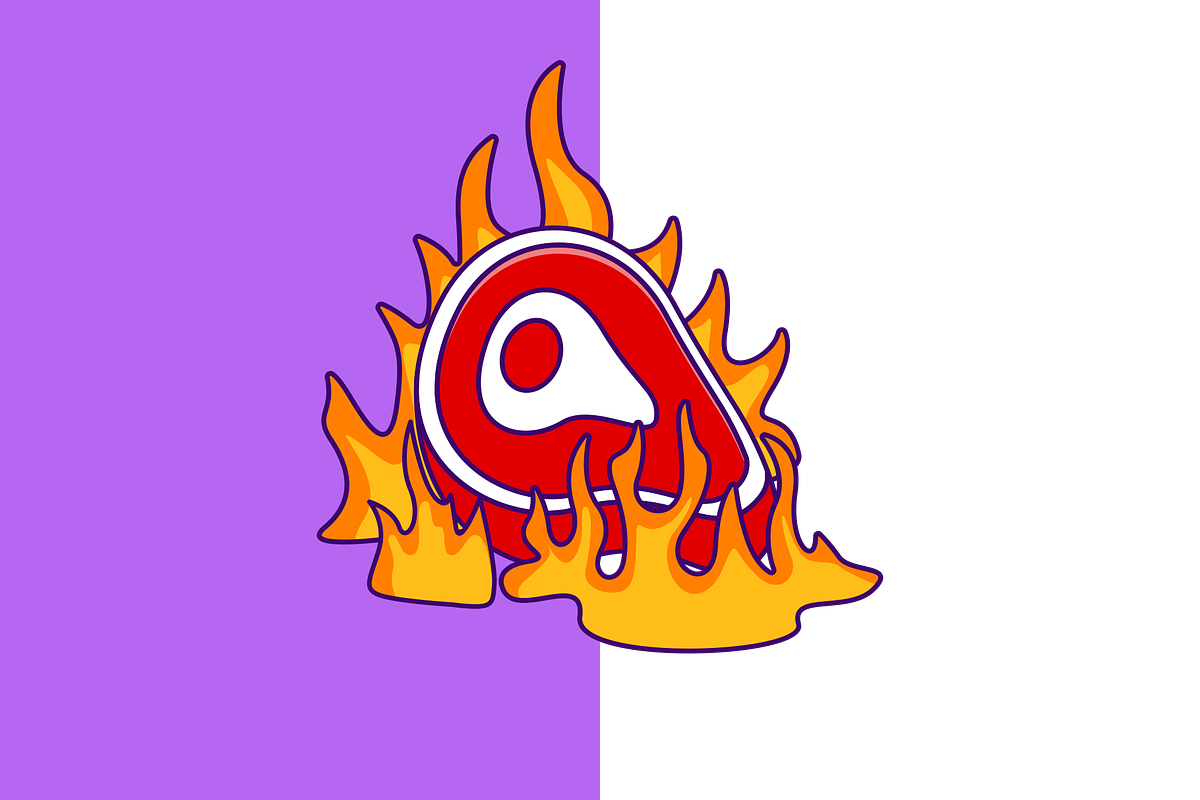 Burning Meat Cartoon Vector, a Food Illustration by Artstorystudio (Photo 2 of 3)