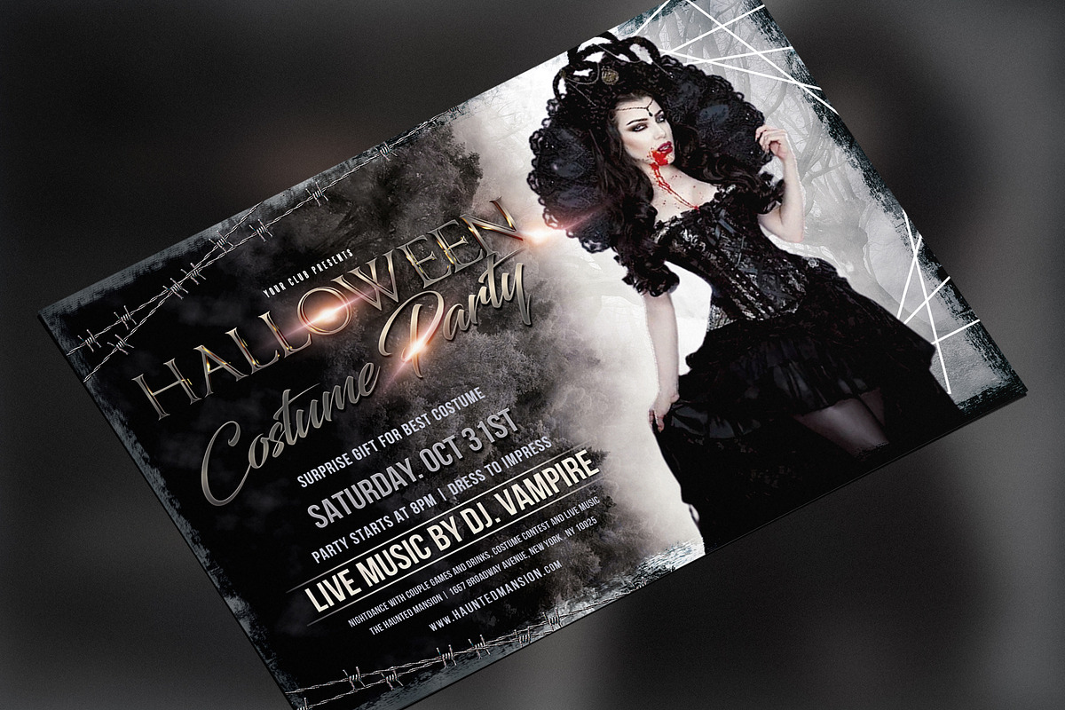 Halloween Party Flyer, a Flyer Template by MadridNYC