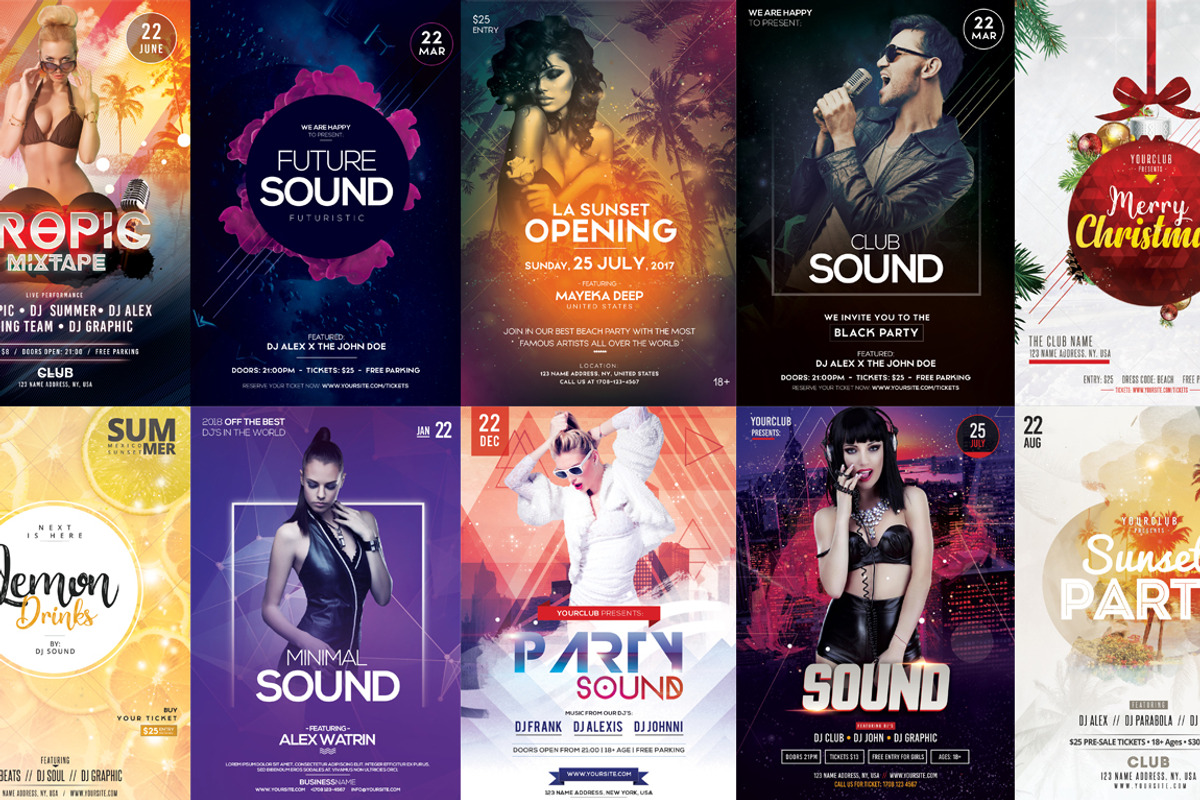 MEGA BUNDLE: 100+ Flyers Templates, a Flyer Template by PixelsDesign (Photo 6 of 15)