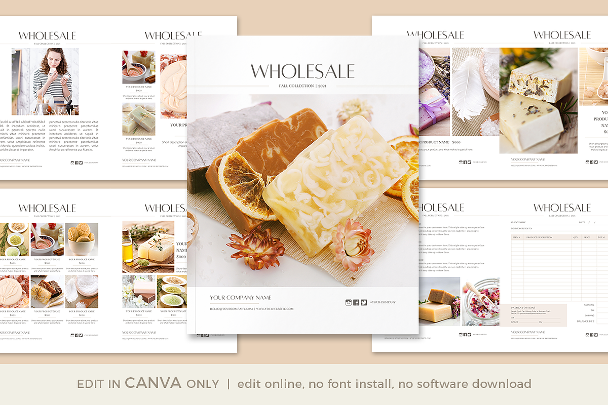 CANVA Wholesale Catalog Template, a Magazine Template by Digiluxe (Photo 1 of 5)