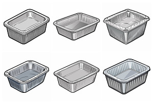 Rectangular Foil Containers, an Object Graphic by Billah Hub