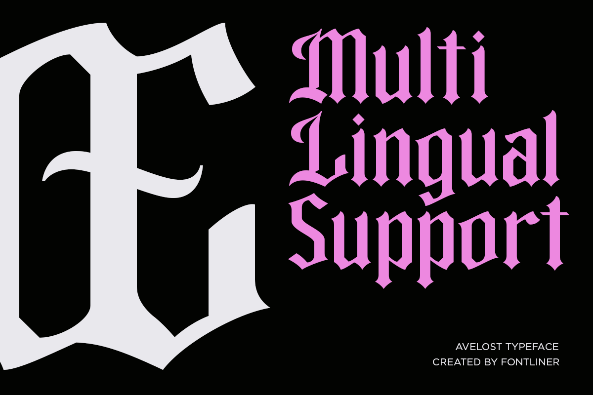 Avelost - Gothic Blackletter Font, a Blackletter Font by Font Liner (Photo 9 of 10)