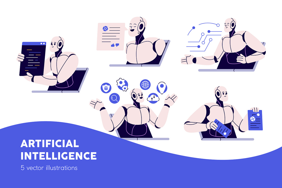 AI chatbot, machine learning concept, a Technology Illustration by Good Studio (Photo 1 of 6)