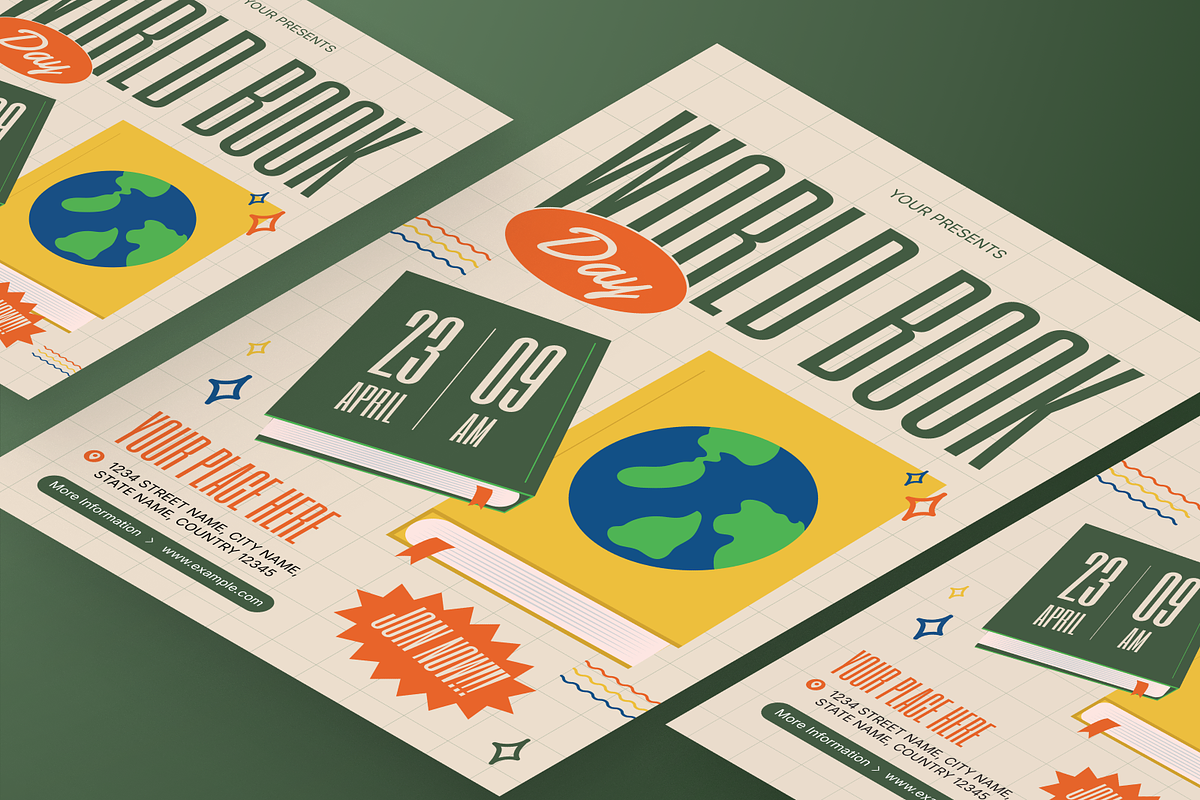 World Book Day Flyer Set, a Flyer Template by Annora Studio (Photo 3 of 6)